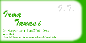 irma tamasi business card